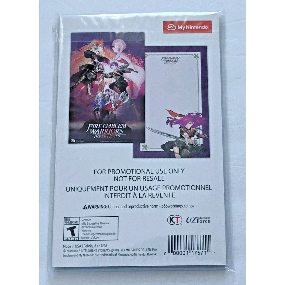 Fire Emblem Warriors Three Hopes Memo Pad Notepad My Nintendo Reward [FL]